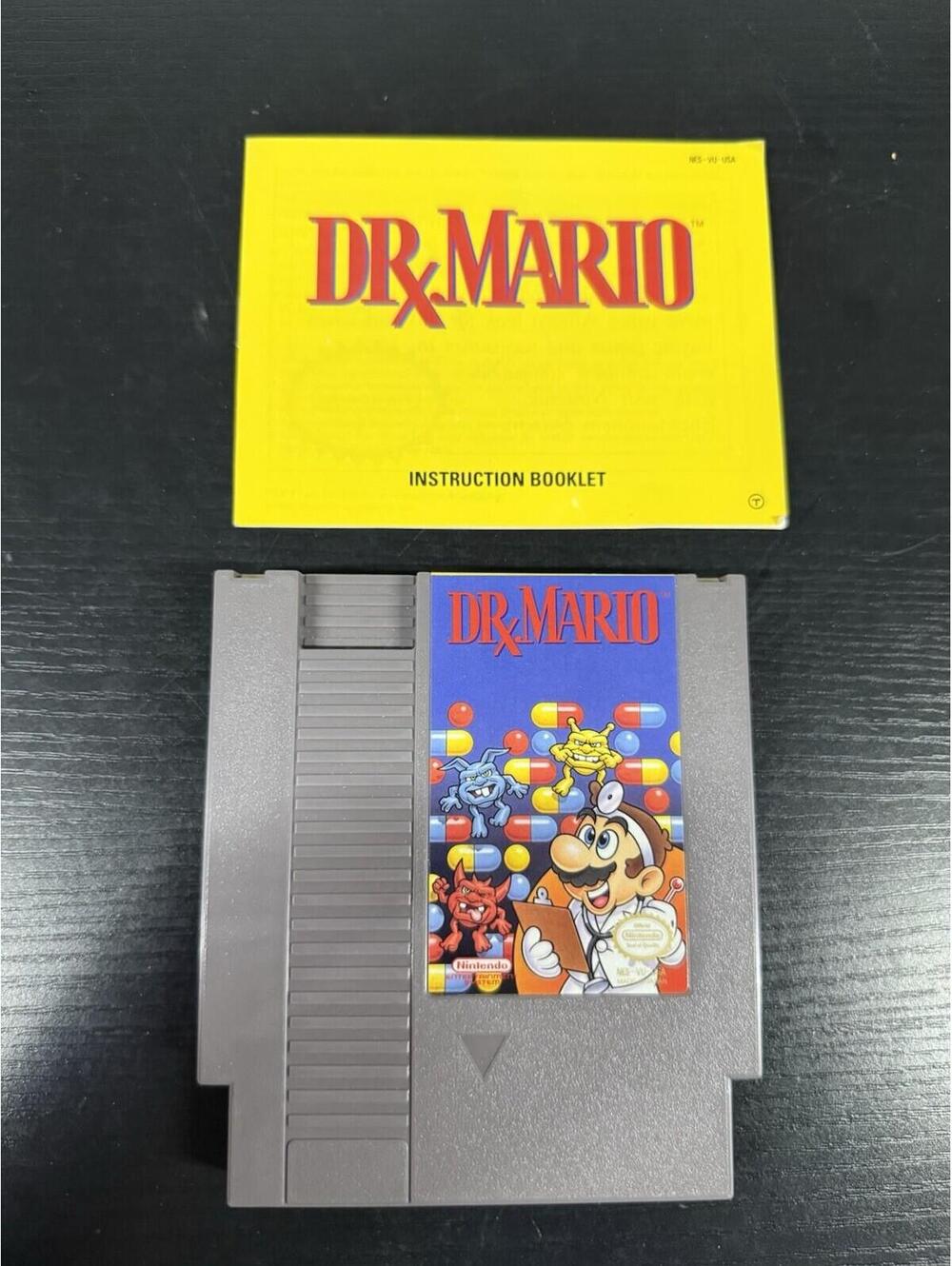 Dr Mario NES Nintendo Authentic w Manual Tested Working